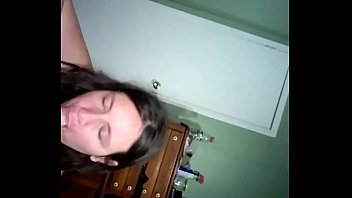 Bad girl starts peeing without permission  while sucking daddy cock