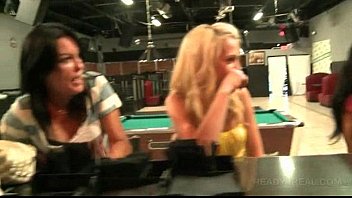 Cute babes playing sex games for money