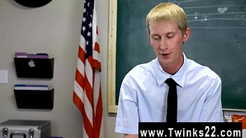 Hot twink scene Ace Sterling stands at the front of the classroom