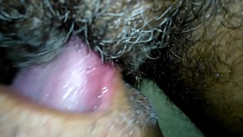 feeding on a hairy pussy