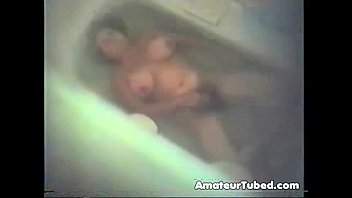 My hairy mum caught masturbating in bath tube