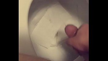 Cum in the toilet @work.