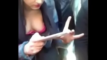hidden camera girls in bus show tits