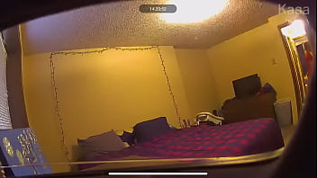 Real hidden cam caught mom fingering her ass