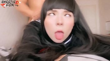 Japanese Student Deep Sucking Dick and had Cowgirl Sex